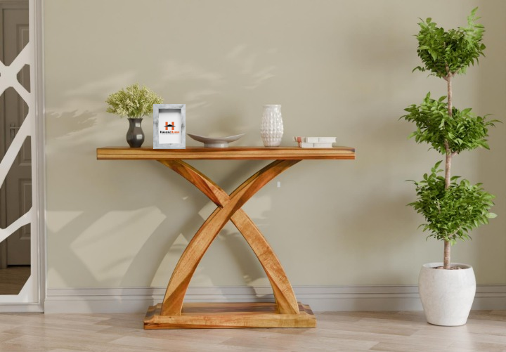 HavenzHome Wooden Study Table Cum Console Table | Solid Wood Multipurpose Desk | Modern Workstation for Home Office, Study Room & Living Room