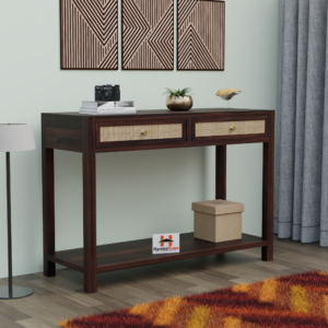 havenzhome wooden study table cum console table | solid wood multipurpose desk | modern workstation for home office, study room & living room (copy)