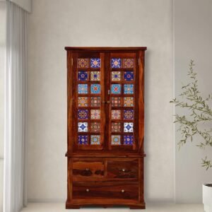 havenzhome premium wooden almirah for bedroom