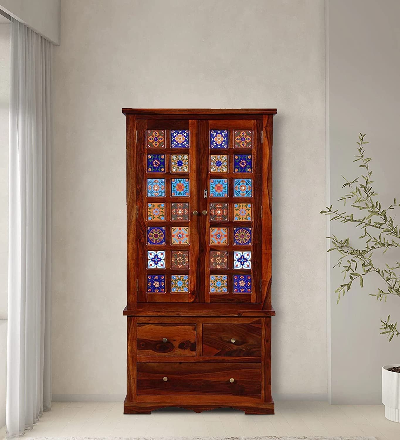 HavenzHome Premium Wooden Almirah for Bedroom