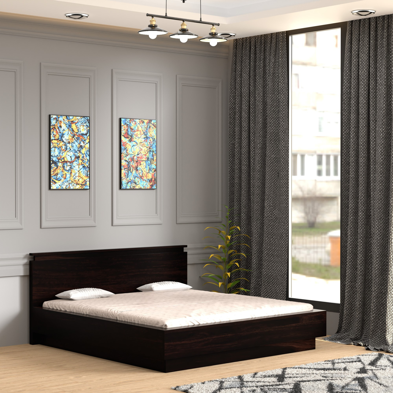 HavenzHome Solid Sheesham Wood King Size Storage Bed | Modern Wooden Bed with Spacious Storage