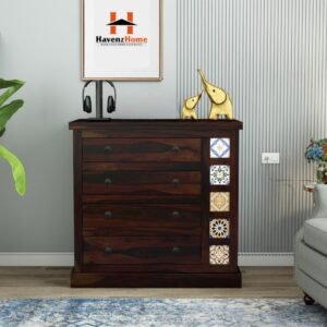 havenzhome contemporary wooden chest of drawers | spacious 4 drawer organizer (copy)