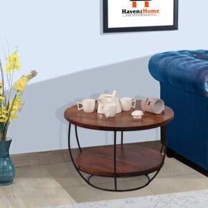 havenzhome modern wooden nesting coffee tables