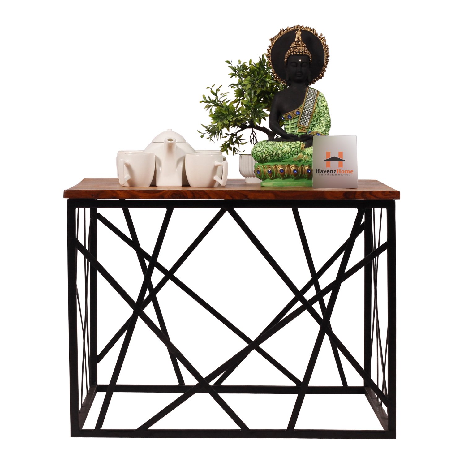 havenzhome industrial style wooden & iron nesting tables havenzhome industrial style wooden & iron nesting tables
