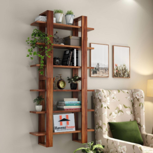 havenzhome multi purpose wooden wall shelf organizer