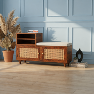 havenzhome wooden shoe organizer cabinet with storage