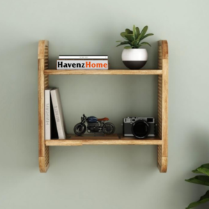 havenzhome contemporary wooden wall shelf for home