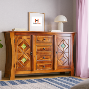 havenzhome solid wood sideboard cabinet