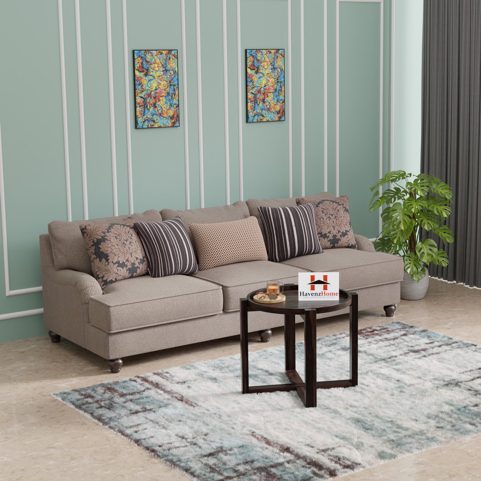 HavenzHome Luxury Solid Wood Nesting Coffee Table For Home