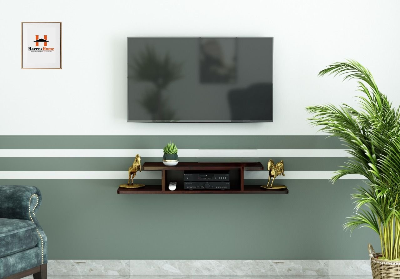 HavenzHome Solid Sheesham Wood TV Unit with Storage