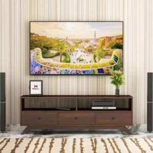 havenzhome modern wooden tv unit for living room with storage cabinets (copy)